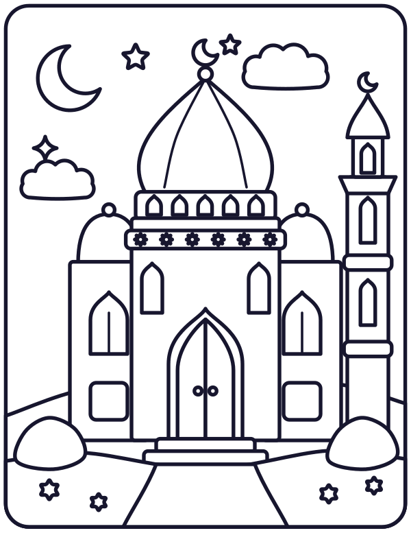 Our Masjid colouring page