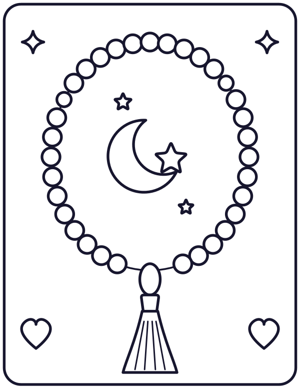 Tasbih Beads colouring page