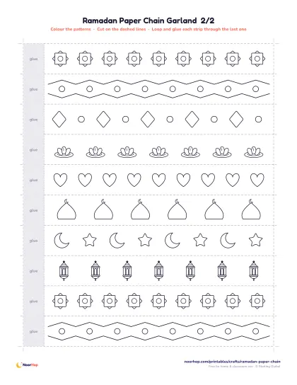 Ramadan paper chain garland — page 2