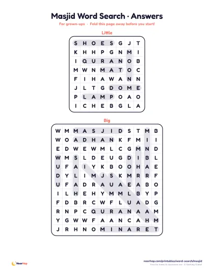 Masjid word search — page 3