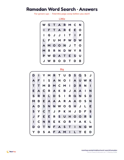 Ramadan word search — page 3