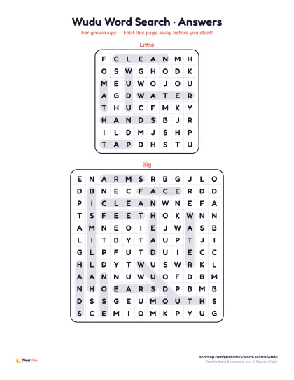 Wudu word search — page 3